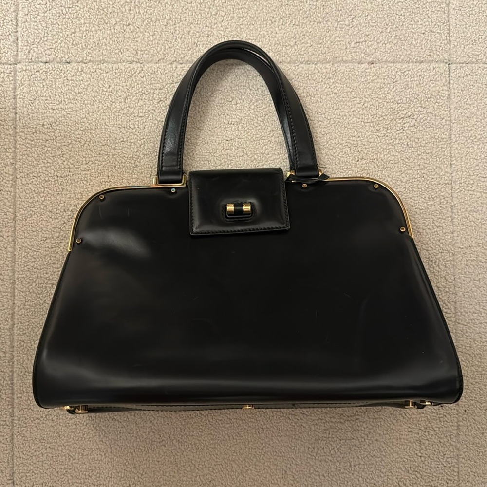 Yves Saint Laurent Black Uptown Handbag - Rare!